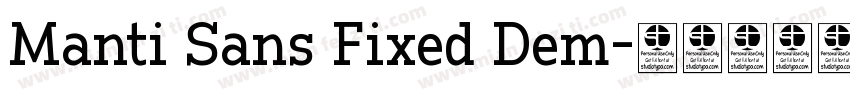 Manti Sans Fixed Dem字体转换